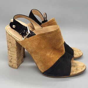 GIANVITO ROSSI Sierra Suede Slingback Sandals